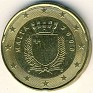 Euro - 20 Euro Cent - Malta - 2008 - Aluminum-Bronze - KM# 129 - 22.25 mm - Obv:  Crowned shield within wreath Rev:  Denomination and Map of Western Europe - 0